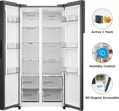 Midea 482 L Frost Free Side by Side Refrigerator  (Black, MDRS619FGG28IND) (OPEN BOX) Midea 482 L Frost Free Side by Side Refrigerator  (Black, MDRS619FGG28IND) (OPEN BOX)